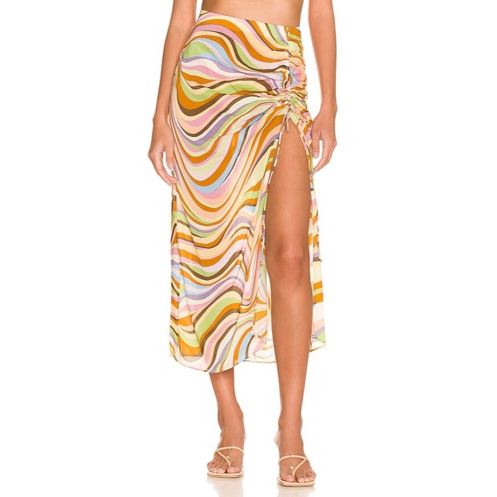 Song Of Style Palma Midi Skirt In Nova Multi Swirl